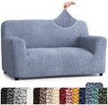 PAULATO Premium Stretch Couch Covers for Sofa - Sofa Chair Cover Washable, Dogs & Pets Friendly - Elastic Polyester Loveseat Slipcovers - Non-Slip Love Seat Couch Covers - Blue (40"-63" Wide)