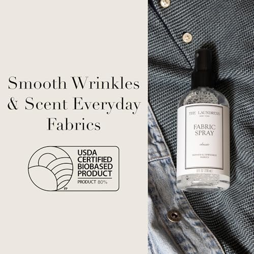 The Laundress Classic Fabric Spray, Wrinkle Release_Spray, Upholstery and Linen Spray, Fabric Refresher, Clean Laundry Scent, 8 Fl Oz (Pack of 6)