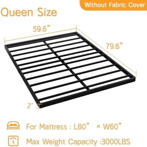 Queen Size Box Spring 2 Inch Low Profile Bunkie Board
