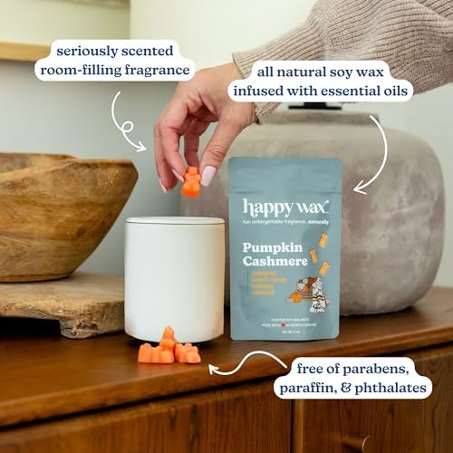Happy Wax Fall Scented Soy Wax Melts 6oz Variety Pack - Cozy Pumpkin Mix