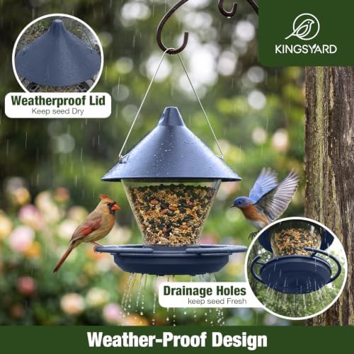 Kingsyard Wild Bird Feeder for Outdoors Hanging