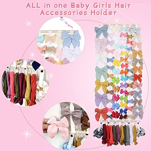 Hair Bow Holder Organizer for Girls Hair Clips Headband Storage