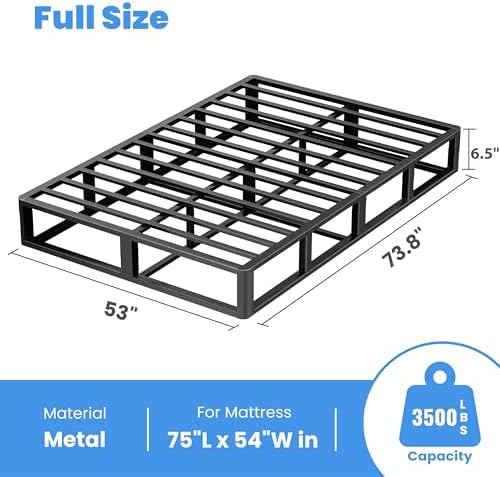 7 Inch Full Box Spring with Fabric Heavy Duty Steel Support