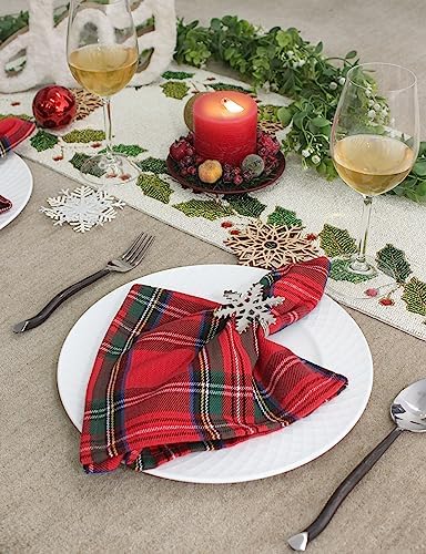 COTTON CRAFT Snowflake Napkin Rings - Set of 8 Silver Christmas Napkin Ring
