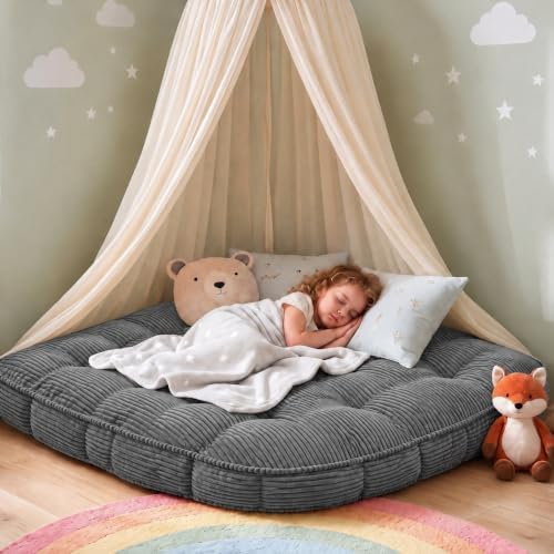 TOPCHANCES Large Corner Floor Cushion 39"x39", Ultra Soft Non-Slip Kids Floor Pillow for Playroom, Reading, Yoga & Meditation