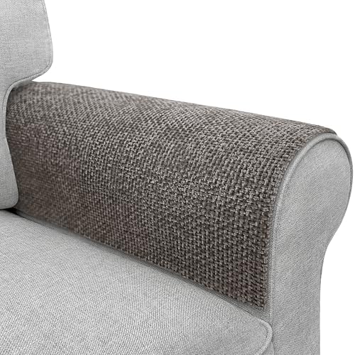 Couch Arm Covers, Sofa Arm Covers, Waterproof Armrest Cover for Sofa, Armchair, Loveseat, Non-Slip Recliner Arm Cover, Headrest Cover, Arm Chair Covers Set of 2 (Chocolate, 26"×26")