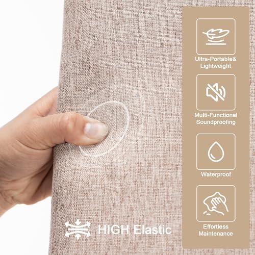 Fromann Upholstered Wall Mounted Headboard for Queen/TXL/King Size Beds, Peel and Stick Headboard 23.6" x 11.8"/PC, Interior Wall Panels for Bedroom Study, Headboards Only (6, Light Brown)