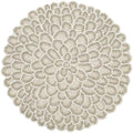 ALPHA Living HOME Beaded Placemats 13 Inch Ivory White Handmade Table Mats