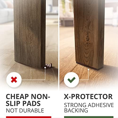 X-PROTECTOR Non-Slip Furniture Pads 8 PC 1.5”x 5” Rubber Furniture Grippers