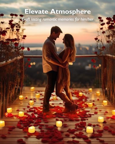 Homemory 24-Pack Flameless Tea Lights Candles Battery Operated, 200+ Hours
