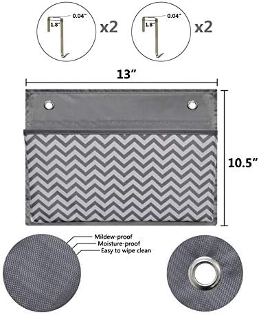 Wall Mount/Over Door File Hanging Storage Organizer - 4 Large Document Organizer Holder for School, Classroom, Home or Office Use, Wave Pattern