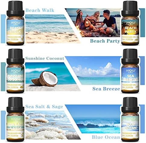 HIQILI Gold Coast Fragrance Oil for Diffuser, Candle & Soap