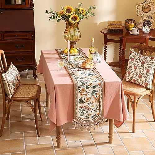 bilin gaier Designer Elegant French Vintage Table Runner,87"x12"