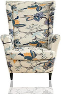 Wing Chair Slipcover, 2-Piece Printed Wingback Chair Cover