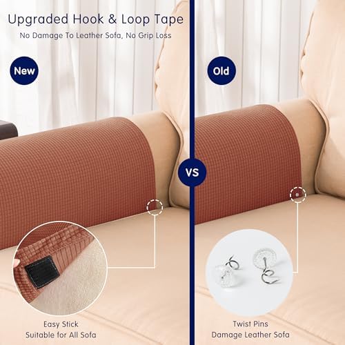 SUBRTEX Stretch Couch Arm Covers Set of 2, Non-Slip Sofa Armrest Slipcovers