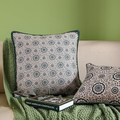 patdrea Designer Vintage Elegant Throw Pillow Cover,18"x18",Set of 2