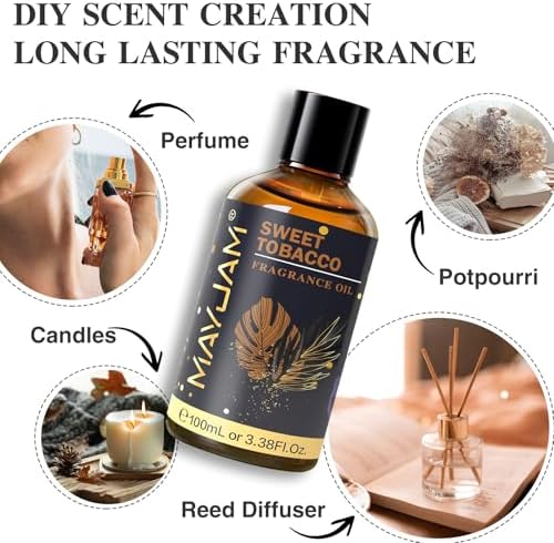 MAYJAM Sweet Tobacco Fragrance Oil for Diffusers for Home, 100ML/3.38FL.OZ