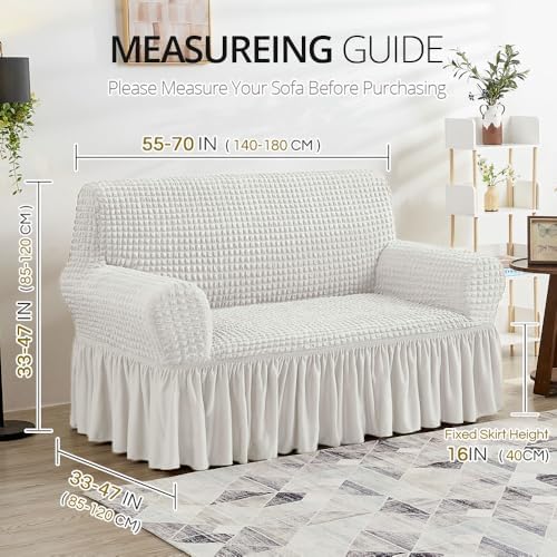 NICEEC Loveseat Covers Washable Love Seat Couch Covers Slipcover with Skirt