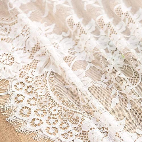 Fowecelt 2 Pack White Lace Tablecloth 60 × 120 Inch Lace Table Cloth for Rustic Boho Wedding Bridal Shower Party Decoration Classy Rectangle Overlay Long Vintage Embroidered Reception Table Cloth