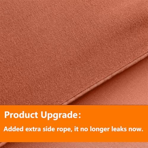TAIMIT Burnt Orange Queen Size Comforter Set - 7 Pieces, Bed in a Bag Bedding Sets with All Season Soft Quilted Warm Fluffy Reversible Comforter,Flat Sheet,Fitted Sheet,2 Pillow Shams,2 Pillowcases