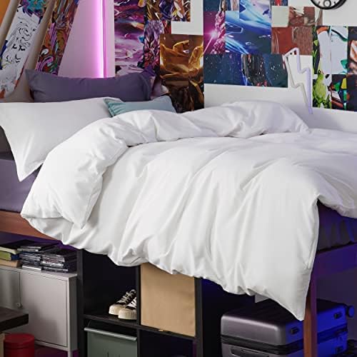 Bedsure Twin/Twin XL Duvet Cover, Soft Double Brushed Bedding Set, White