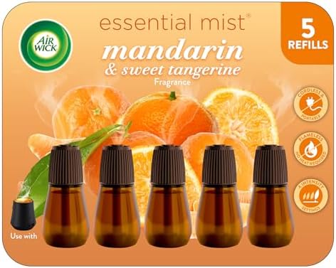 Air Wick Essential Mist Diffuser Oil Refill Mandarin & Sweet Tangerine,5ct