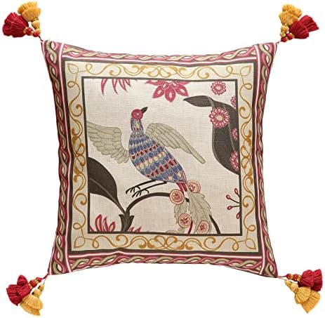 patdrea Designer Vintage French Throw Pillow Cover,18"x18"