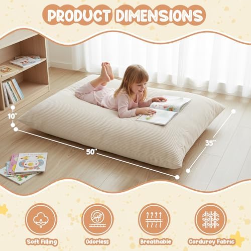 3 in 1 Kids Bean Bag Chair Bed – Foldable Bean Bag to Lounger