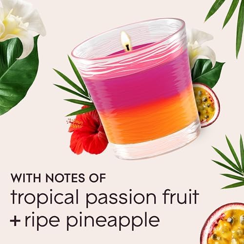 Glade 2in1 Scented Candle, Hawaiian Breeze & Vanilla Passion Fruit, 2 Count