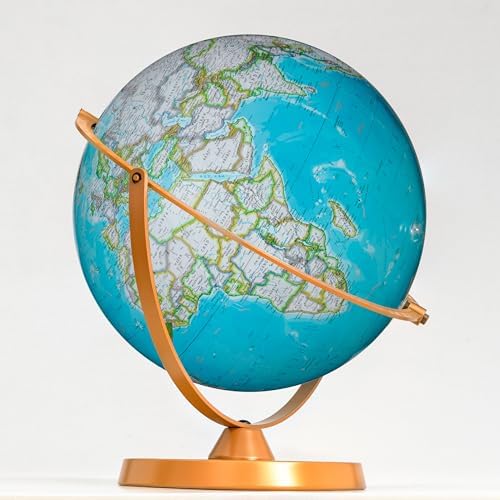 Pioneer Illuminated 12" Diameter Globe, USA Cartography with Sturdy Metal Base. Get a closer look at the world, thanks to the gyro-matic mounting that swings up or down to bring any area into closer view. Vivid colors help to easily distinguish politic...