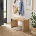 SwallowLiving Solid Wood Entryway Bench 30" Farmhouse Dining Room Slatted
