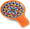 vancasso 7.7 Inch Ceramic Spoon Rest, Bohemian Stove Top Kitchen, Orange