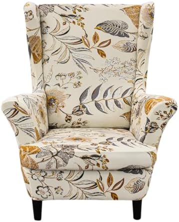 NILUOH Wingback Chair Covers 2-Piece, Armchair Slipcovers for Living Room