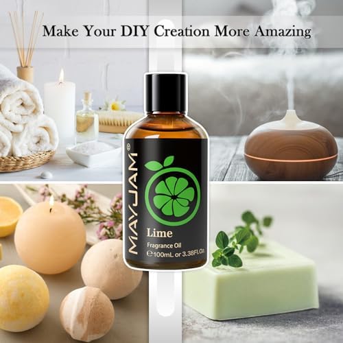 MAYJAM Lime Fragrance Oil Essential Oils for Diffusers for Home, 3.38FL.OZ