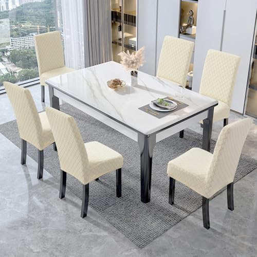 Genina Waterproof Dining Chair Covers Set of 6 Parsons Chair Slipcovers
