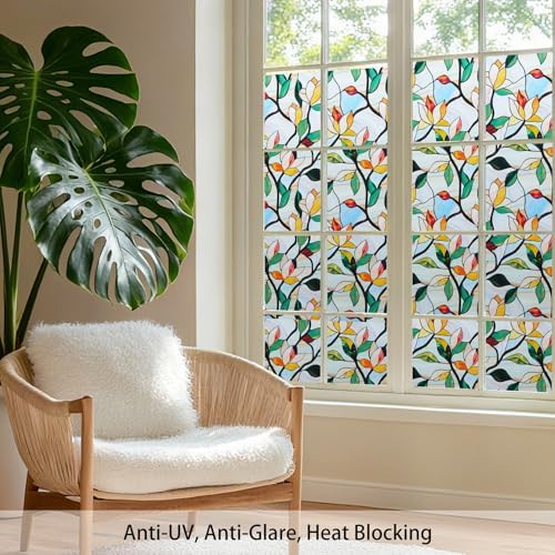 DKTIE 2nd Gen Frosted Glass Window Privacy Film Art Deco 23.6in X 78.7in