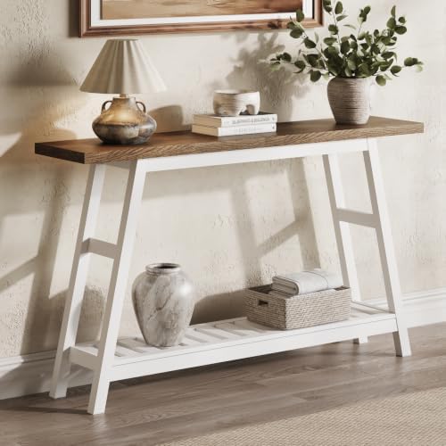 ChooChoo 53.9 Inch Long Console Tables for Entryway, Hallway Table, 2-Tier