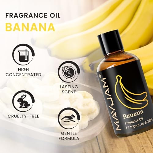 MAYJAM Banana Fragrance Oil for Diffusers for Home, 3.38FL.OZ