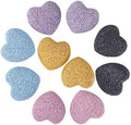rockcloud 10 PCS 0.9" Colorful Lava Rock Stone Heart Shape Pocket Stones