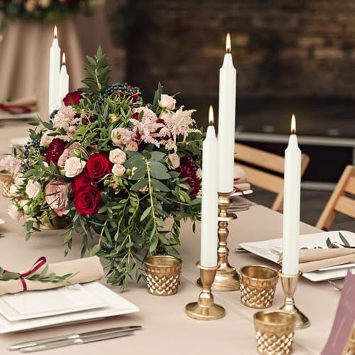YOROXRG Set of 40 Ivory Candles Mini Unscented Taper Candles for Christmas,Household, Wedding, Rituals, Prayer, Birthdays, Meditation, Altar,Party and Home Décor Candlesticks - 4 Inch Tall