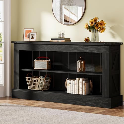 Tribesigns 63" Console Table, 3-Tier Entryway Table with Storage Shelves