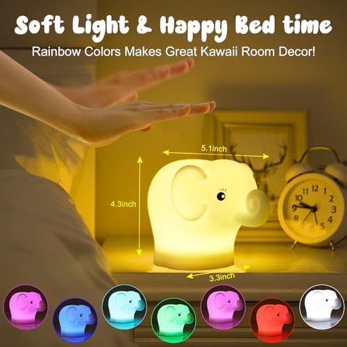 Elephant Night Light for Kids, Baby Nursery NightLight for Breastfeeding