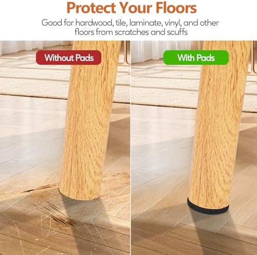 Furniture Pads 300 Pack Furniture Felt Pads for Hardwood Tile Floors, Black