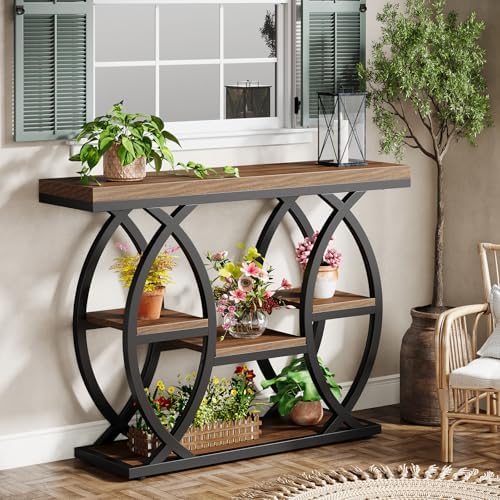 Tribesigns 39.4" Console Table, Sofa Table, Accent Tables, Rustic Brown