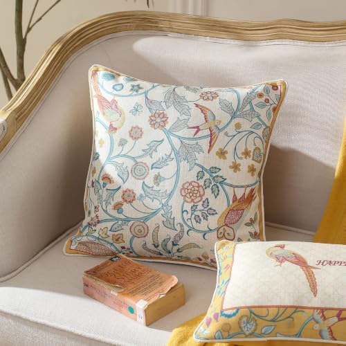 patdrea Designer French Vintage Throw Pillow Cover,18"x18",Set of 2