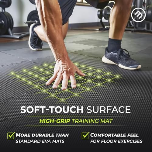 bemaxx Gym Mats Set - EVA Interlocking Foam Floor Tiles Workout Mat Puzzle