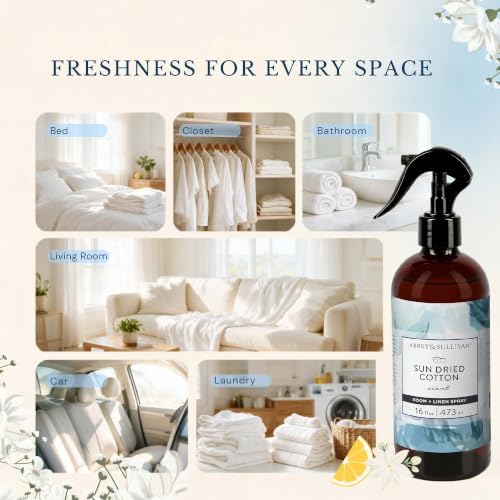 Abbey & Sullivan Linen Spray, Sun Dried Cotton, 16 oz