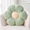 Kcvvcr Flower Throw Pillow, Soft Sage Green 17.7" Shaped Floor Pillow for Home Decor, Cute Aesthetic Plush Decorative Pillows for Bed, Sofa, Couch