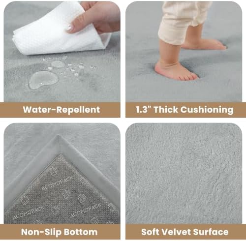 1.3" Thick Baby Play Mat for Floor,71x79 Ultra Soft Elasti-Foam Mat