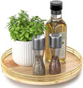 AMH 10-Inch Farmhouse Oak Lazy Susan Cabinet Organizer